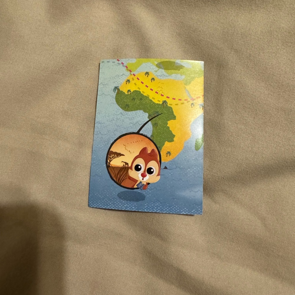 Disney Kids Trading Card with Blue and Yellow Design